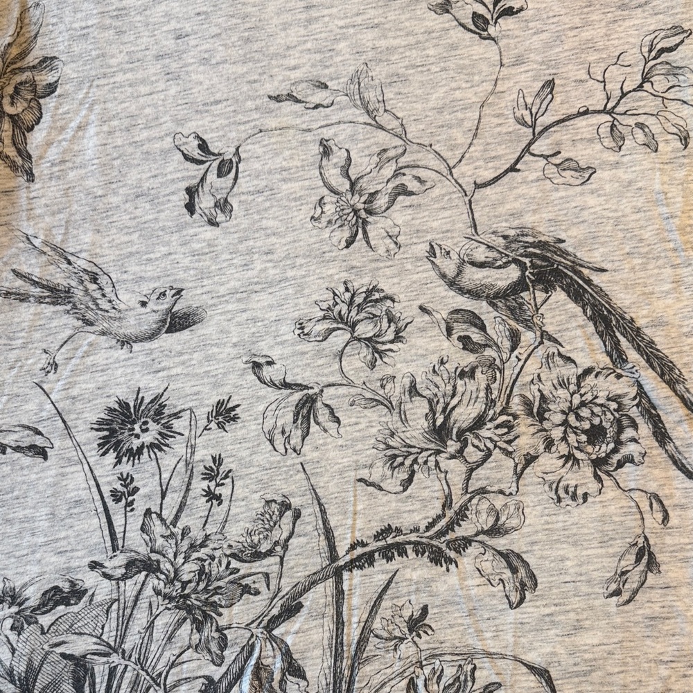 Lucky Brand White Botanical Print Women's Tee - Picture 4 of 4